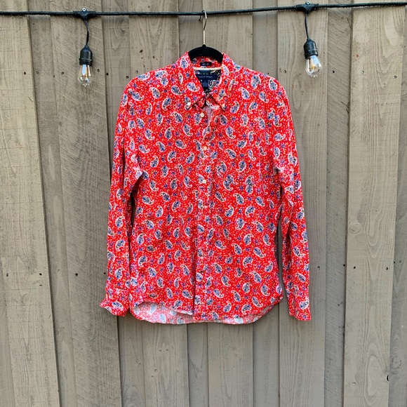 Tommy Hilfiger Paisley Print Button Down - Size M - Picture 1 of 4